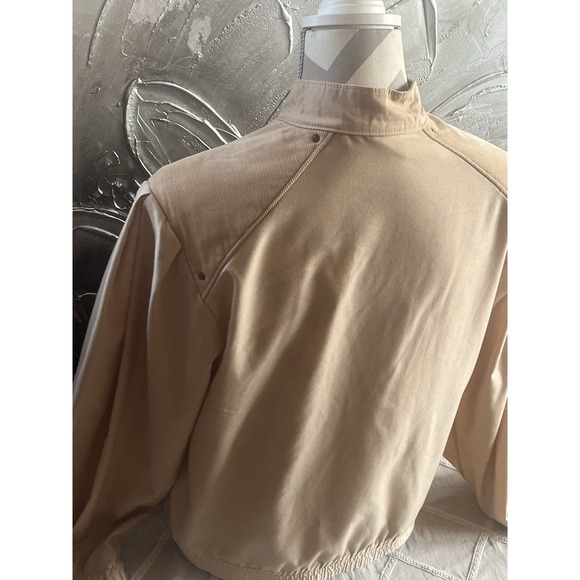 Vintage White Stag Lightweight Tan Bomber Jacket -Corduroy Shoulders -Size M - Picture 10 of 16